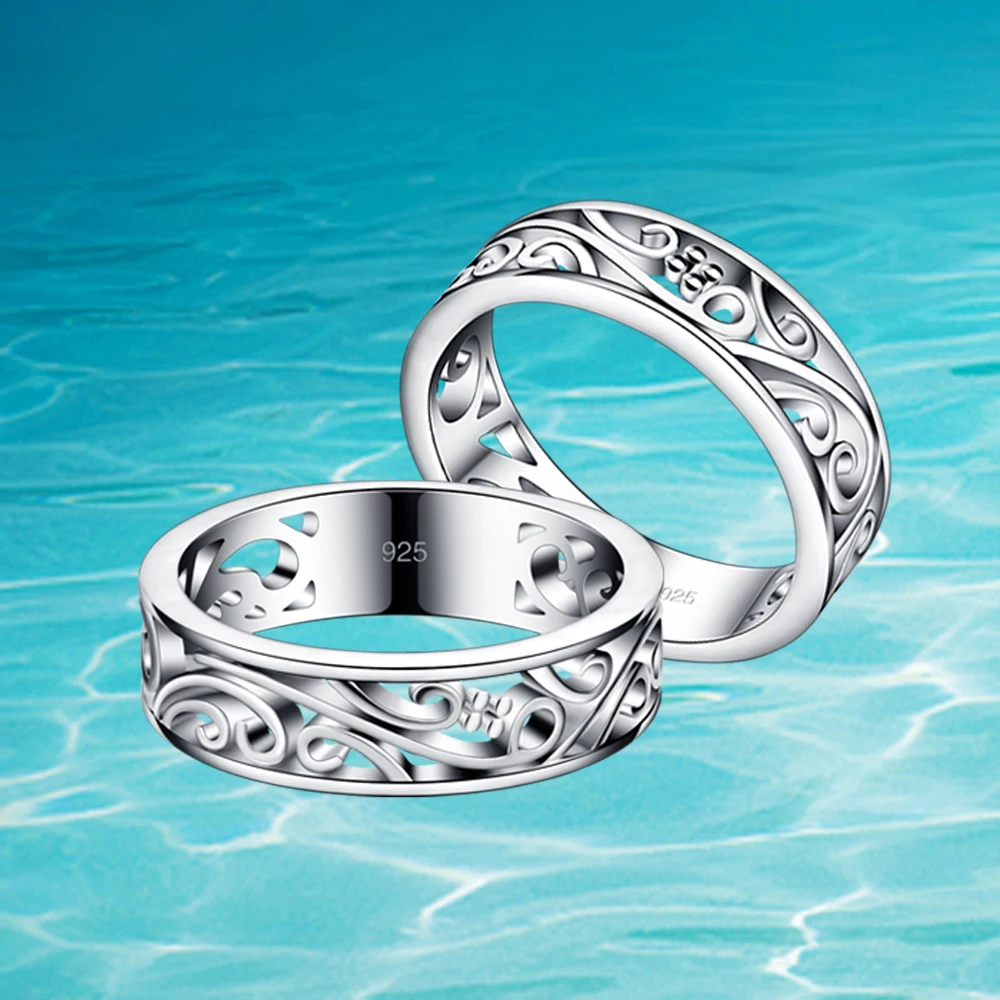 

Brand new Men and women ring,fashion jewelry 925 sterling silver heart rings for girls;Exquisite hollow out pattern style ring