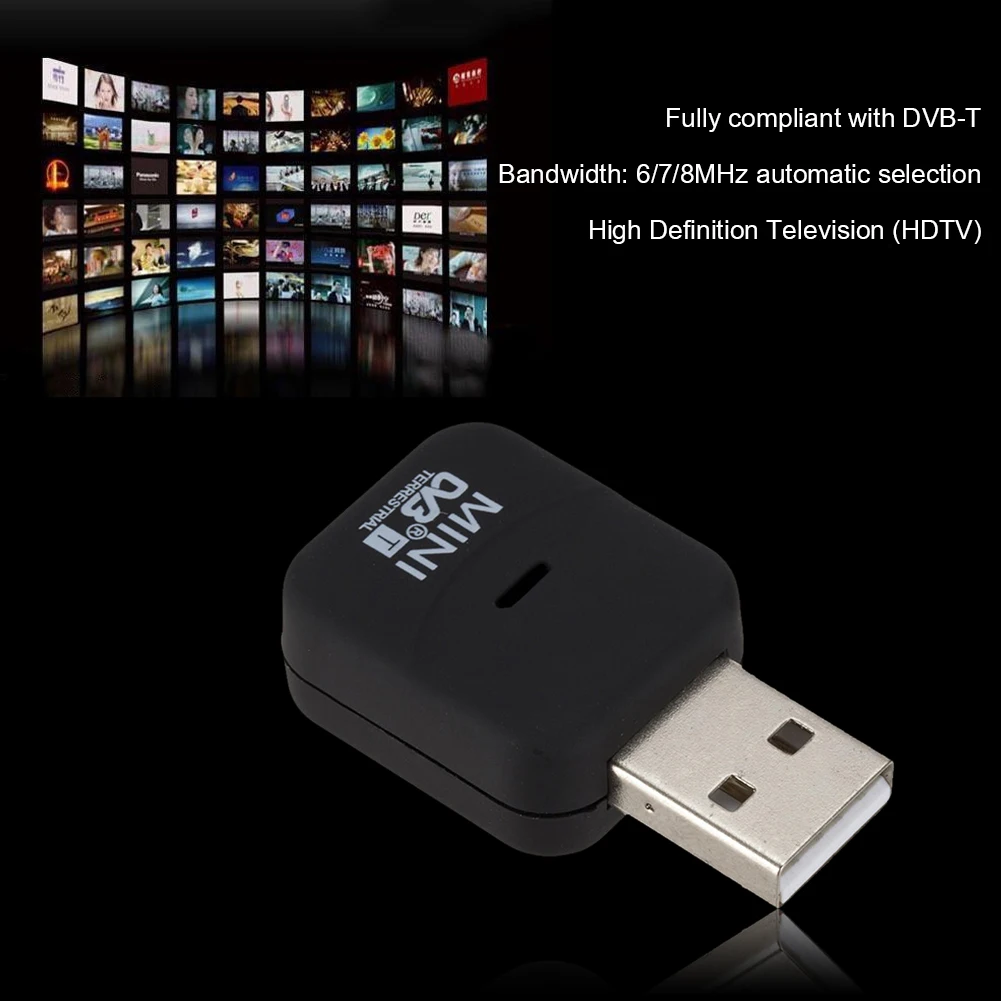ПК HD TV Stick Mini USB 2 0 цифровой DVB-T Широковещательная антенна Приемник тюнер для