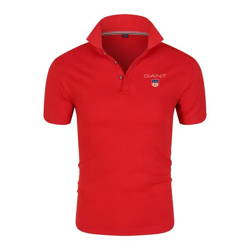 

Summer New Solid Color Brand Men's Polo Shirt Casual Social Business Office Fashion Short-sleeved Lapel Breathable Polo Shirt
