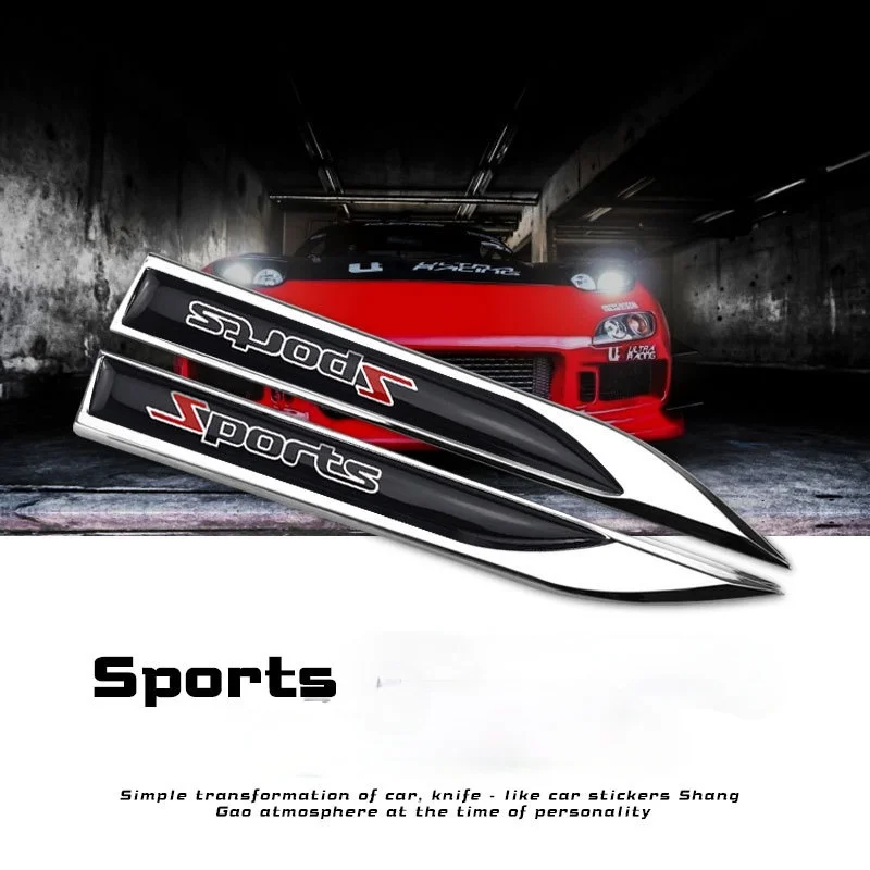 

2X спортивный значок с боковым крылом, эмблема, автомобильная наклейка для Mercedes BMW Audi VW Nissan Ford Toyota, Opel