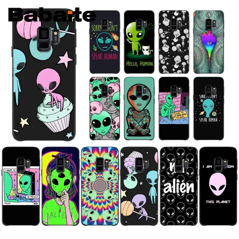 Мягкий чехол для телефона Babaite с мультяшным инопланетянином космосом фото на