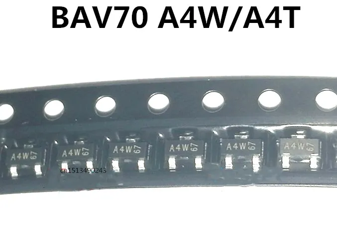 Оригинальный Новый 10 шт/бав70 A4W/A4T SOT23 SOT 23|Транзисторы| |