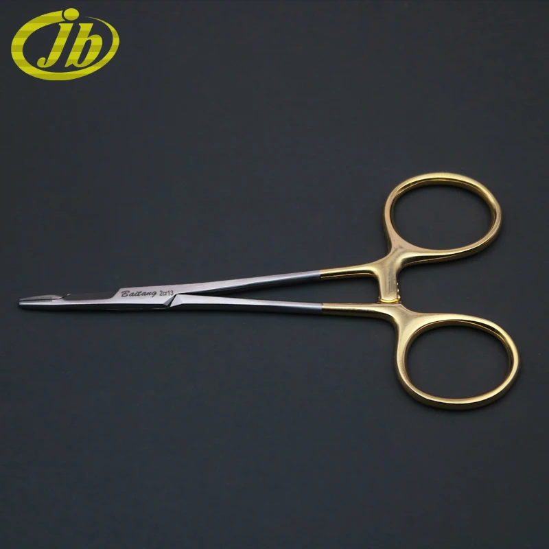 Needle holding pliers (with scissors) 12.5cm surgical operating instrument stainless steel empiecement sharp