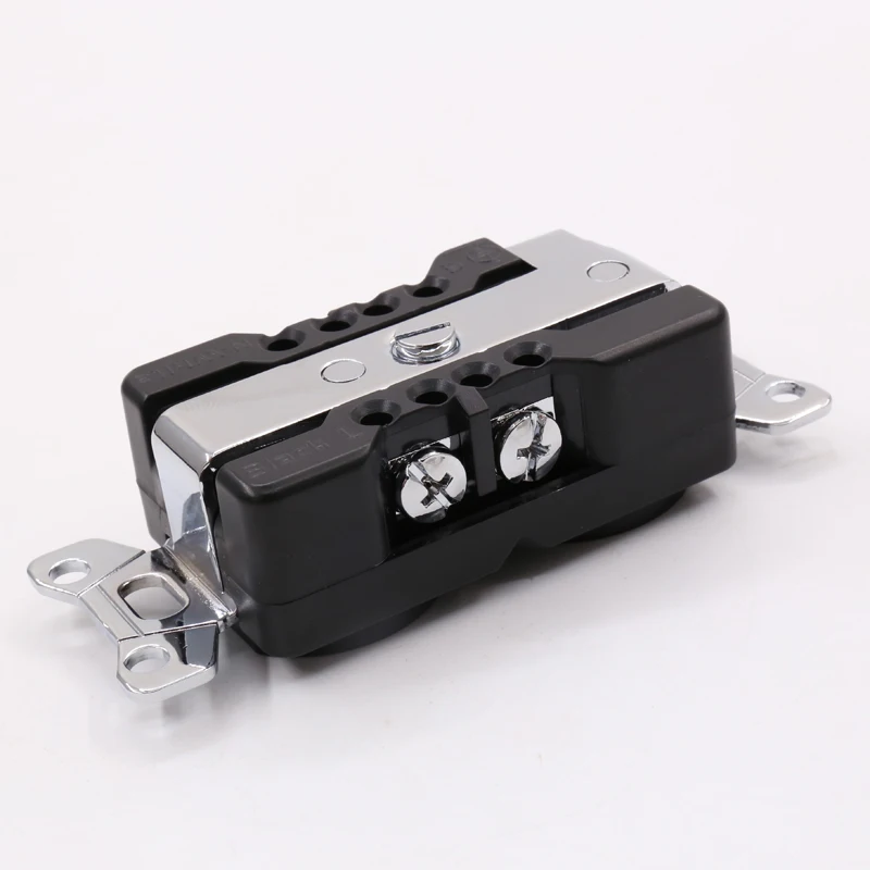 Высококачественная дуплексная розетка переменного тока с родиевым покрытием из