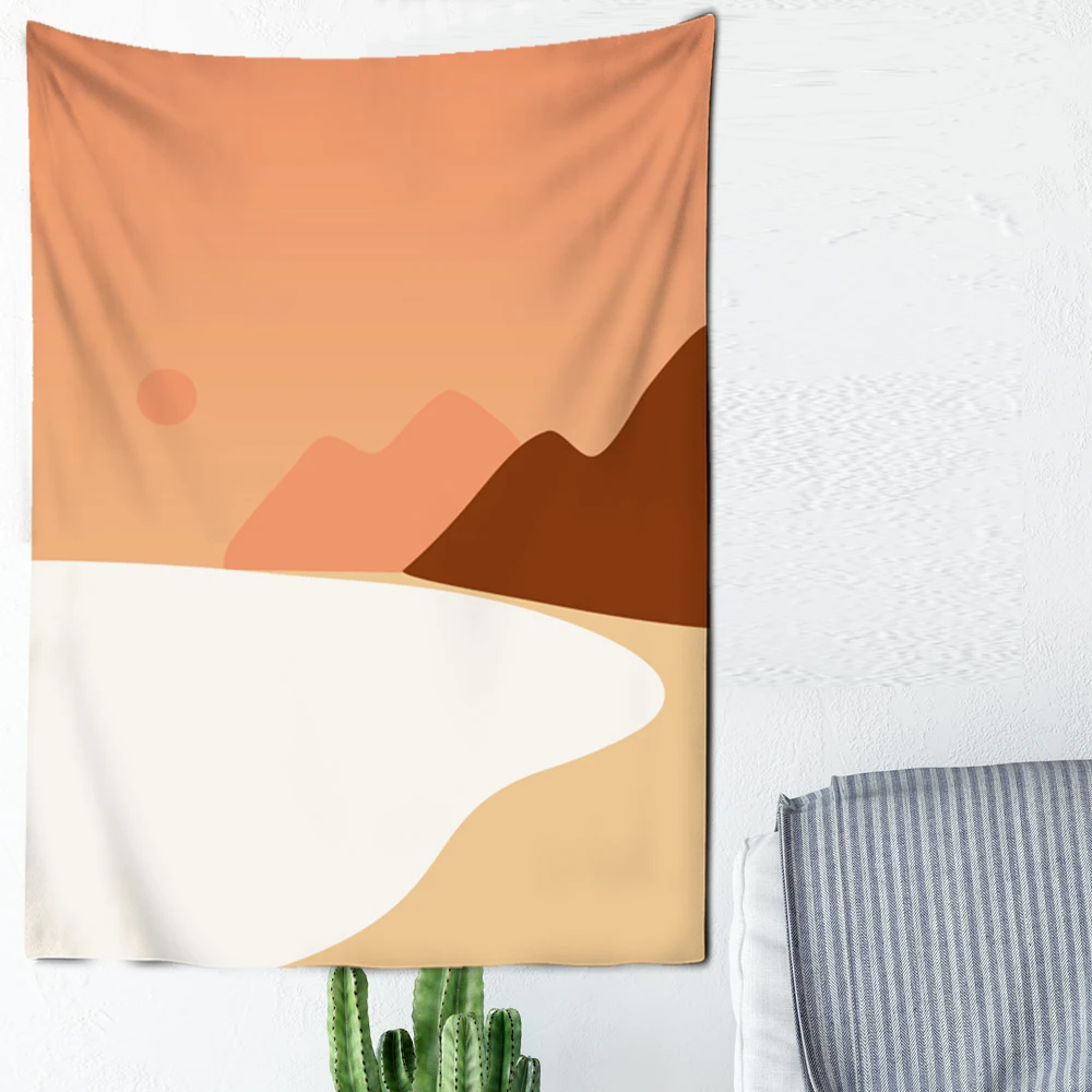 

Retro Moon Tapestry Mandala Tarot Card Wall Tapestry Boho Mountain Wall Hanging Tapestries Bedroom Dorm Room Sun Moon Wall Decor