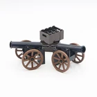 Военная средневековая пушка, строительные блоки, зеркальная сумка, солдаты, фигурки, детали, армия, сборные кирпичи, игрушки для творчества