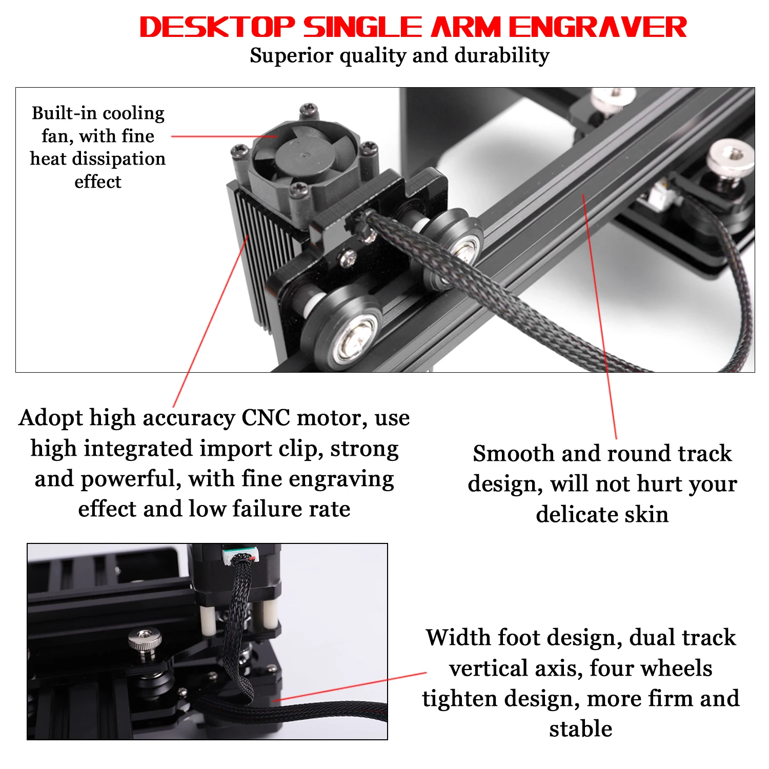 

New Portable DIY Laser Engraving Carving Machine Cnc Router Professional Mini Desktop Single Arm Laser Engraver