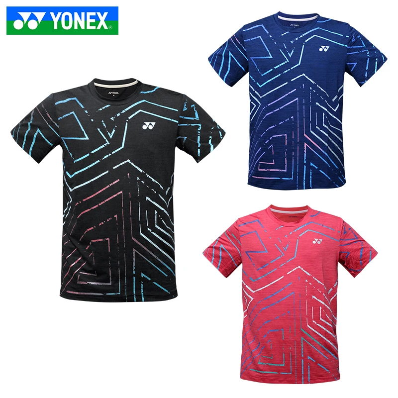 Новая одежда YONEX для бадминтона для мужчин и женщин, футболка с короткими рукавами, Спортивная майка