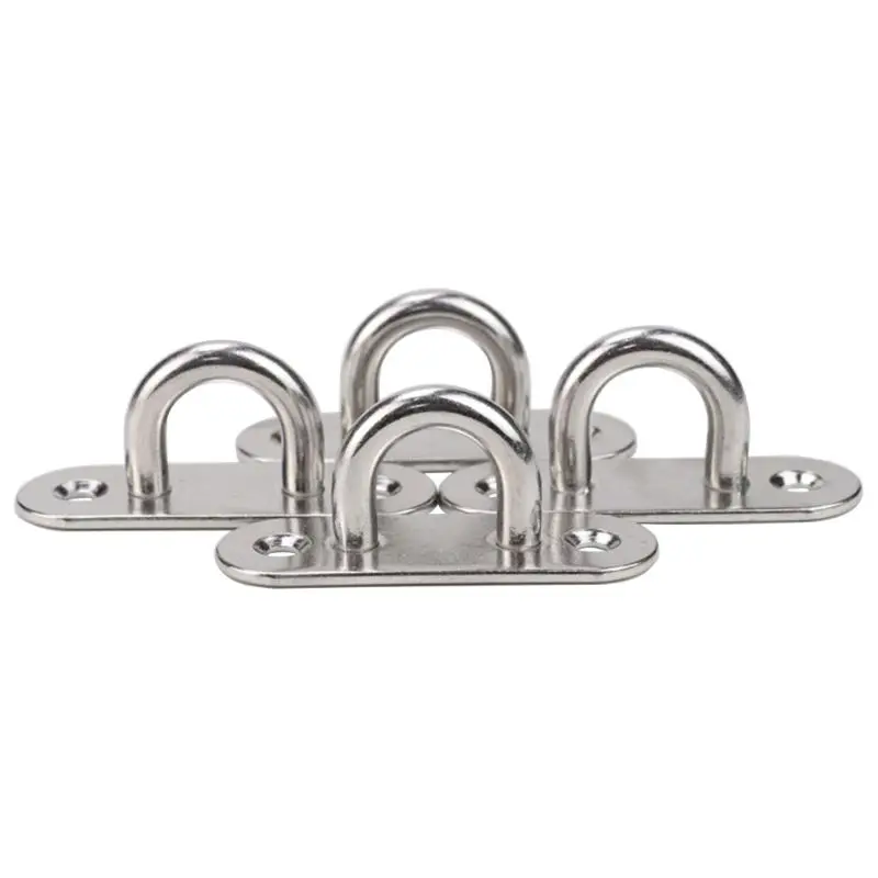 

6 шт. 5 мм пластина для глаз из нержавеющей стали продолговатая пластина для глаз металлическая скоба кольцо крюк оборудование