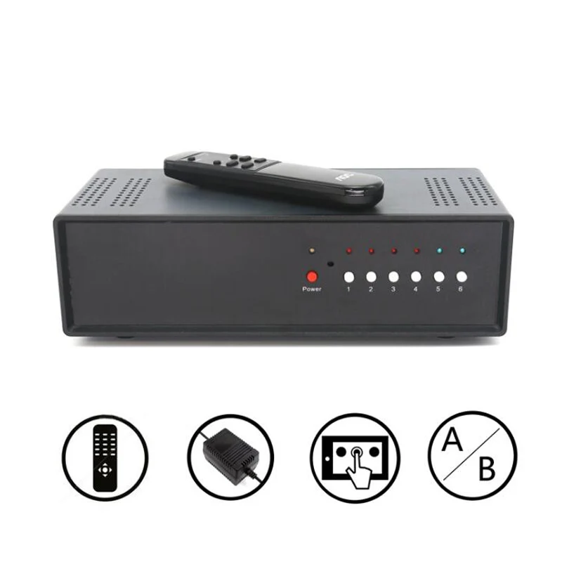 4 Input 2 Output High Power Lossless Audio Signal Switcher Switch Splitter Selector With Remote Control T0592 | Электроника