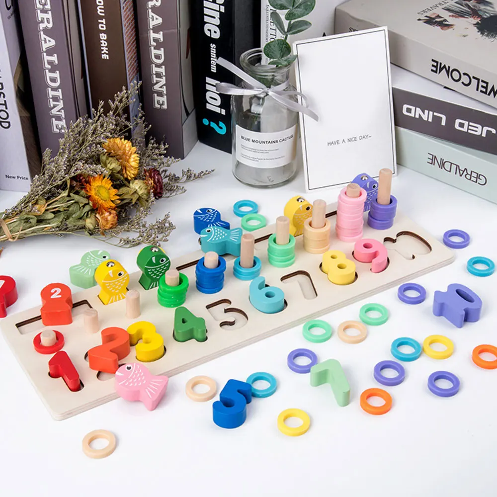 Детская деревянная цифровая вычислительная конструкция подходящая форма