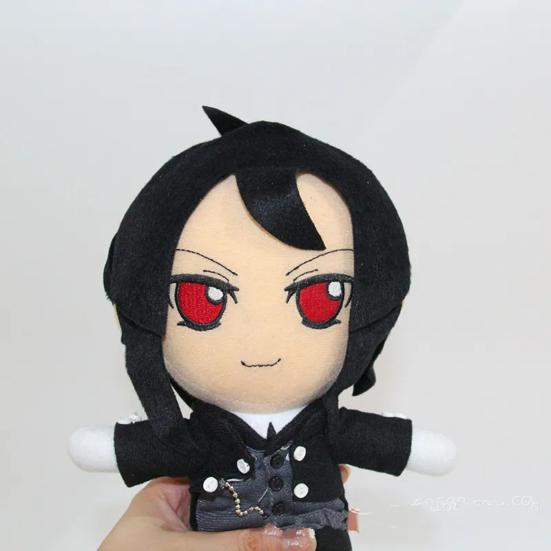 Черное аниме Батлер Себастьян и небесно-голубой курошицзи плюшевые игрушки