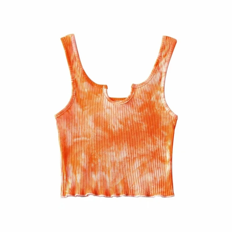 

New U-shaped Neck Tank Tops Sexy Crop Top Summer Sleeveless Shirts for Women