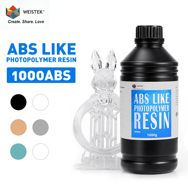 

WEISTEK 405nm ABS Like UV Resin 1X/2X/4X/9X 500g/1000g Sensitive For Photon Mono X Mars 2 Pro LCD/DLP 3D Printer