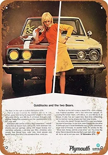 

Metal Sign - Plymouth Belvedere GTX - Vintage Bar Wall Decorative