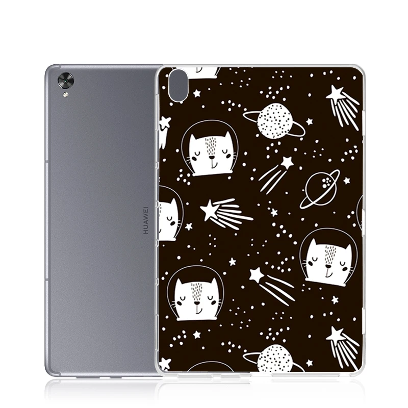 Soft TPU case for Huawei mediapad M3 M5 M6 lite 8.0 8.4 10.1 10.8 10 pro Media pad painted transparent shell tablet back cover |