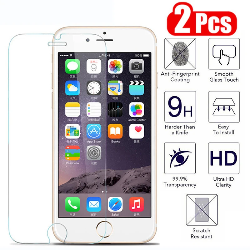 2 шт. Защитное стекло для Iphone 6 S 6s 7 8 Plus 6splus закаленное Apple I Phone Iphon 6plus 7plus 8plus