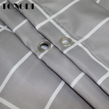 Водонепроницаемая шторка для душа TONGDI Элегантный квадратный клетчатый узор