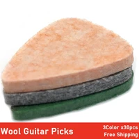 30pcs multi color guitar pick ukulele wool felt picks ukulele soft felt picks for ukulele banjor guitar accessories