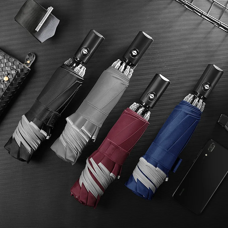 

Full Automatic Reverse Folding Umbrella Business Umbrella Inverted Upside Down Umbrella Rain Women Men Gift B50
