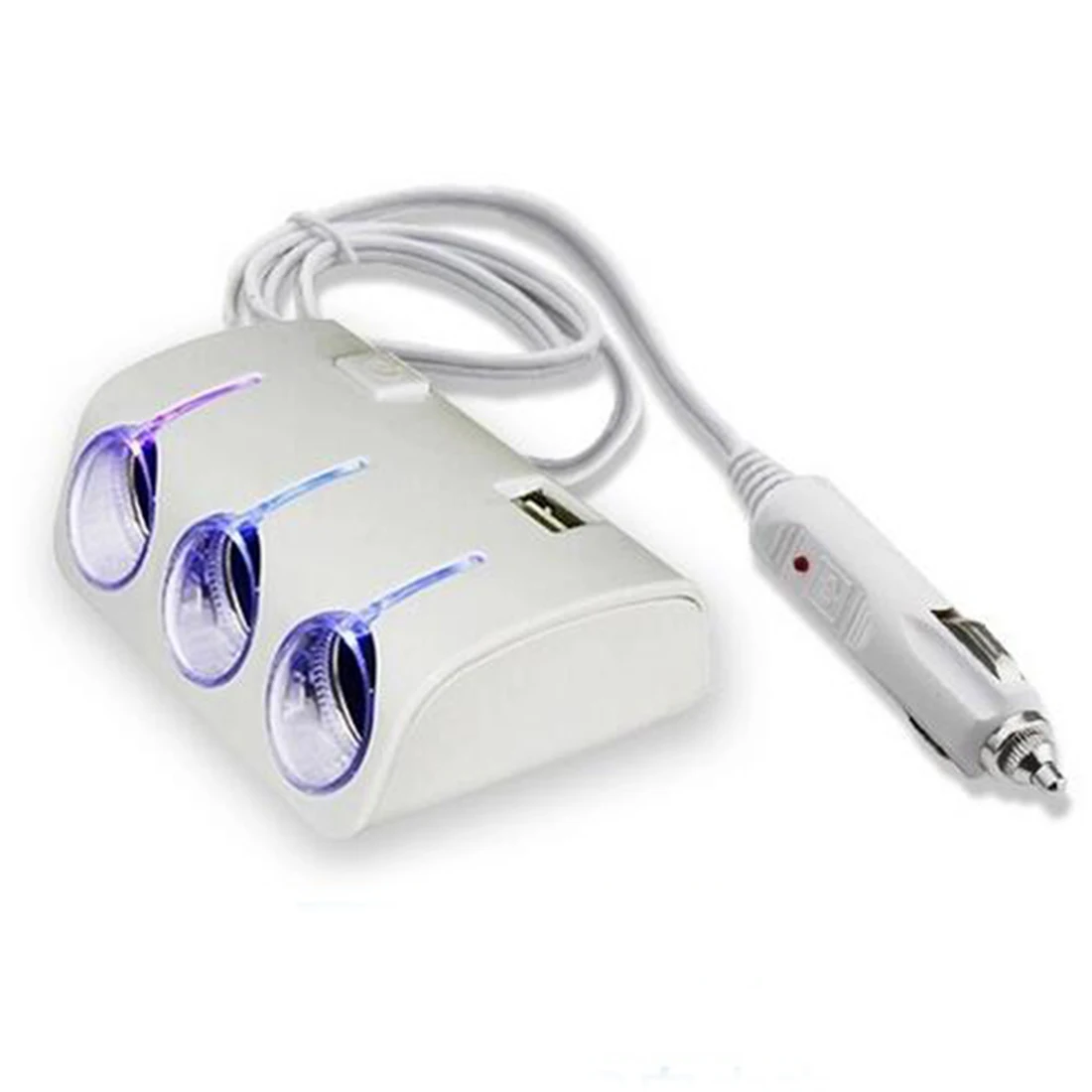 

Car Splitter Cigarette Lighter Socket 12v Power Adapter for Car DVR GPS Usb Charger Charging for iPhone 6 7 Plus Car Accessories