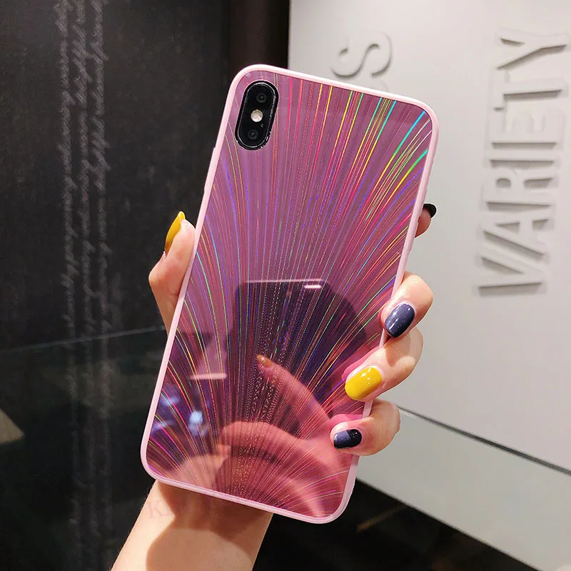 Bing Блестящий зеркальный чехол для iPhone X XS Max XR 7 6 S 8 Plus лазерный чехол с перьями павлина для iPhone 11 5,8 6,1 6,5 дюйма