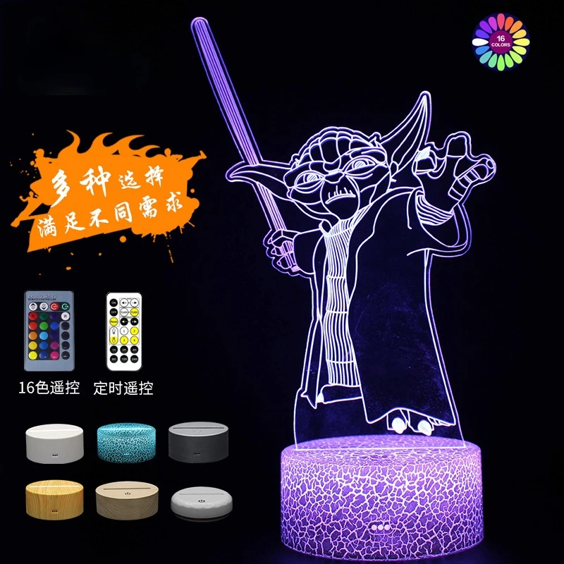 

Disney Star Wars Death Star Night Light 3d Colorful LED Light Touch Remote Control Desk Lamp Christmas Gift birthday present