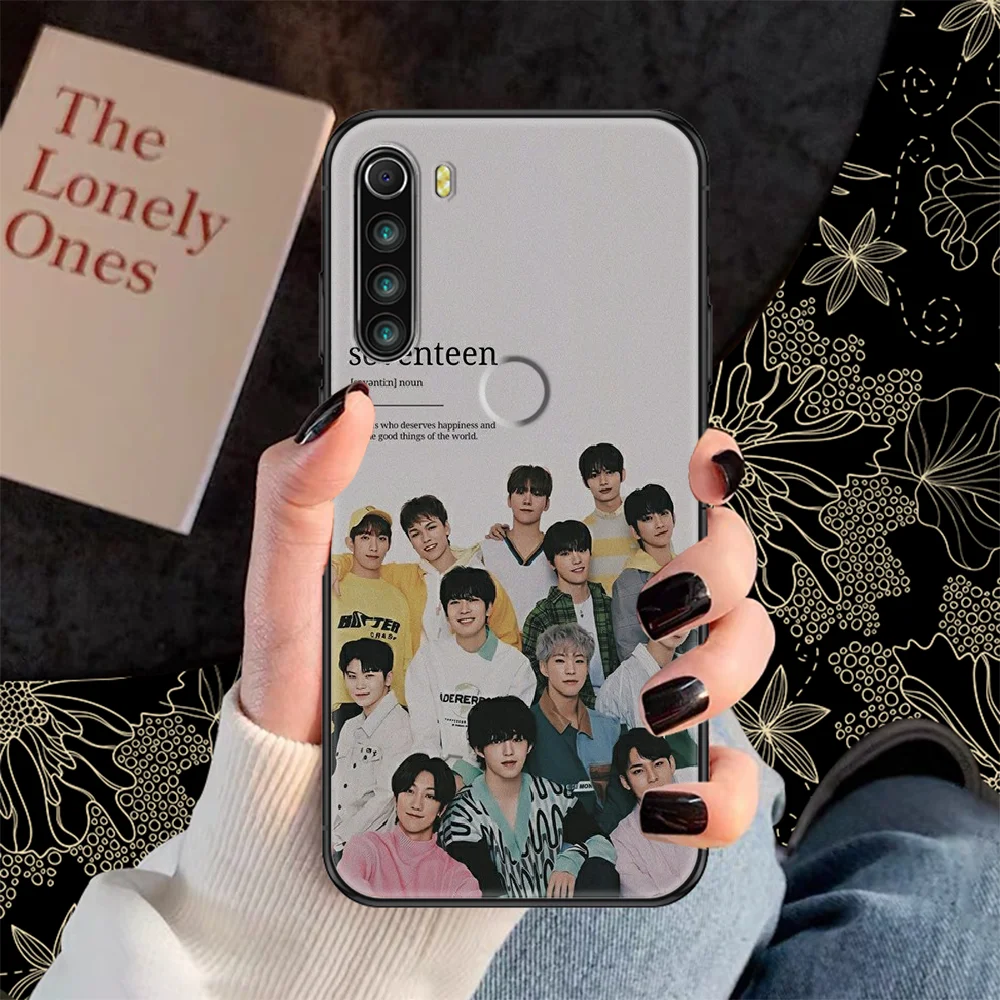 Чехол для телефона Seventeen kpop Xiaomi Redmi Note 7 7A 8 8T 9 9A 9S 10 K30 Pro Ультрачерный силиконовый