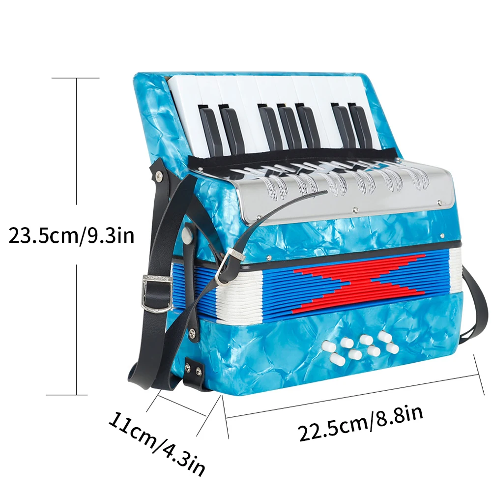 

Accordion Mini Small Accordion 17-Key 8 Bass Educational Musical Instrument For Kids Children Amateur Beginner Early Education