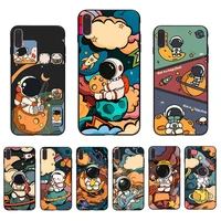 lovely astronaut mobile shell phone case for iphone 13 11 pro max 12 mini xs 6 6s 7 8 plus 5s x xr se 2020 unique cartoon cover