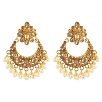 new ins indian gold handmade beads wedding bridal nepal thailand piercing earrings korean fashion party jewelry bijoux earring