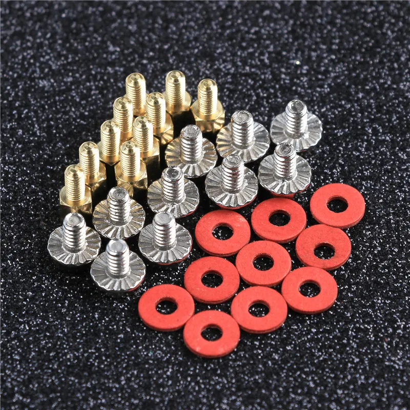 30Pcs Assorted M3 Computer Golden Motherboard Riser Silver Screws Red Washers Set Security Tornillos De Todas Las Medidas - купить по