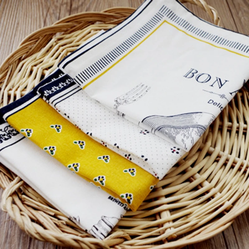 Прочный хлопковый коврик для салфеток 1 шт. 34x32 см полотенце столовых столов