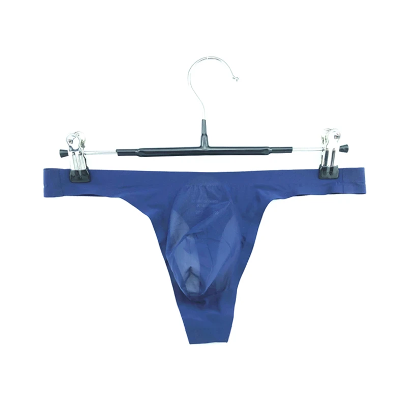 Мужские стринги из сверхтонкого вискозы серые Бесшовные сексуальное нижнее