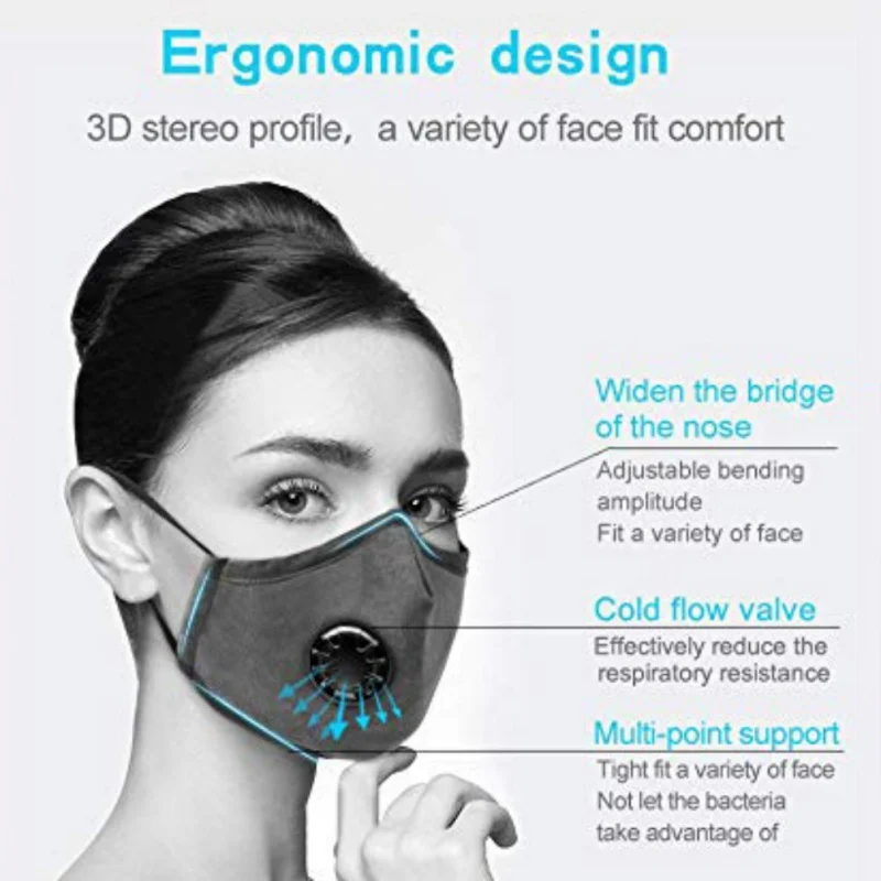 Safety Dust Mask+2 Filters Easy Breathe Reusable Washable Face Mask Anti Virus Gardening Travel PM2.5 | Автомобили и мотоциклы