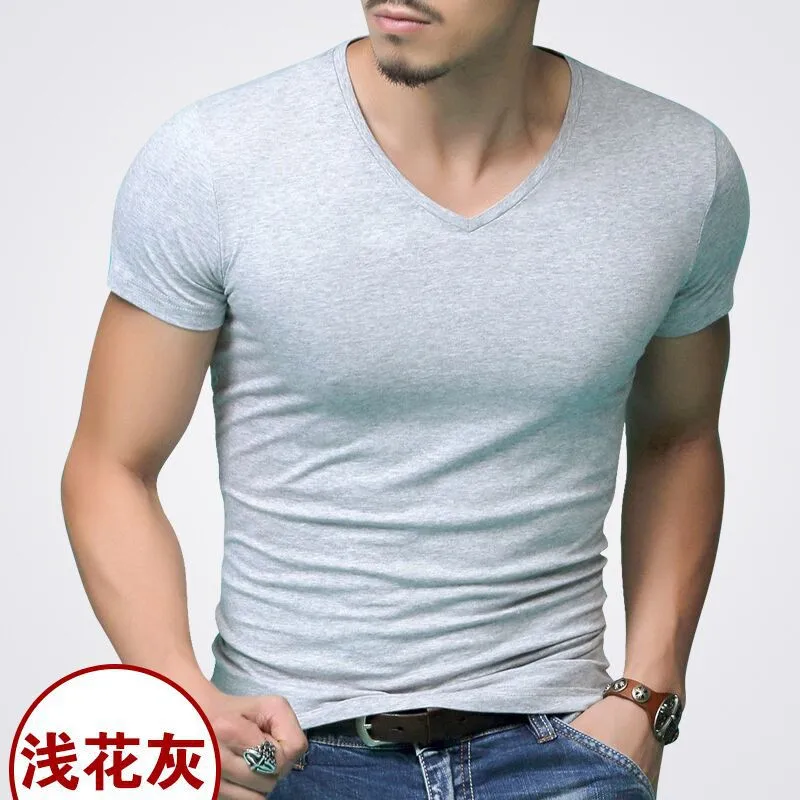 

10277-Summer men's round neck short sleeve T-shirt loose clothes men's summer
