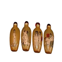 chinese unique painting snuff bottle inside painted four combinations human body guangxu