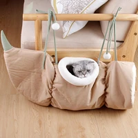 small pet house dog cat cave warm dog cat nest foldable cat tunnel hanging lotus root hammock cattery cradle pet sleeping bag