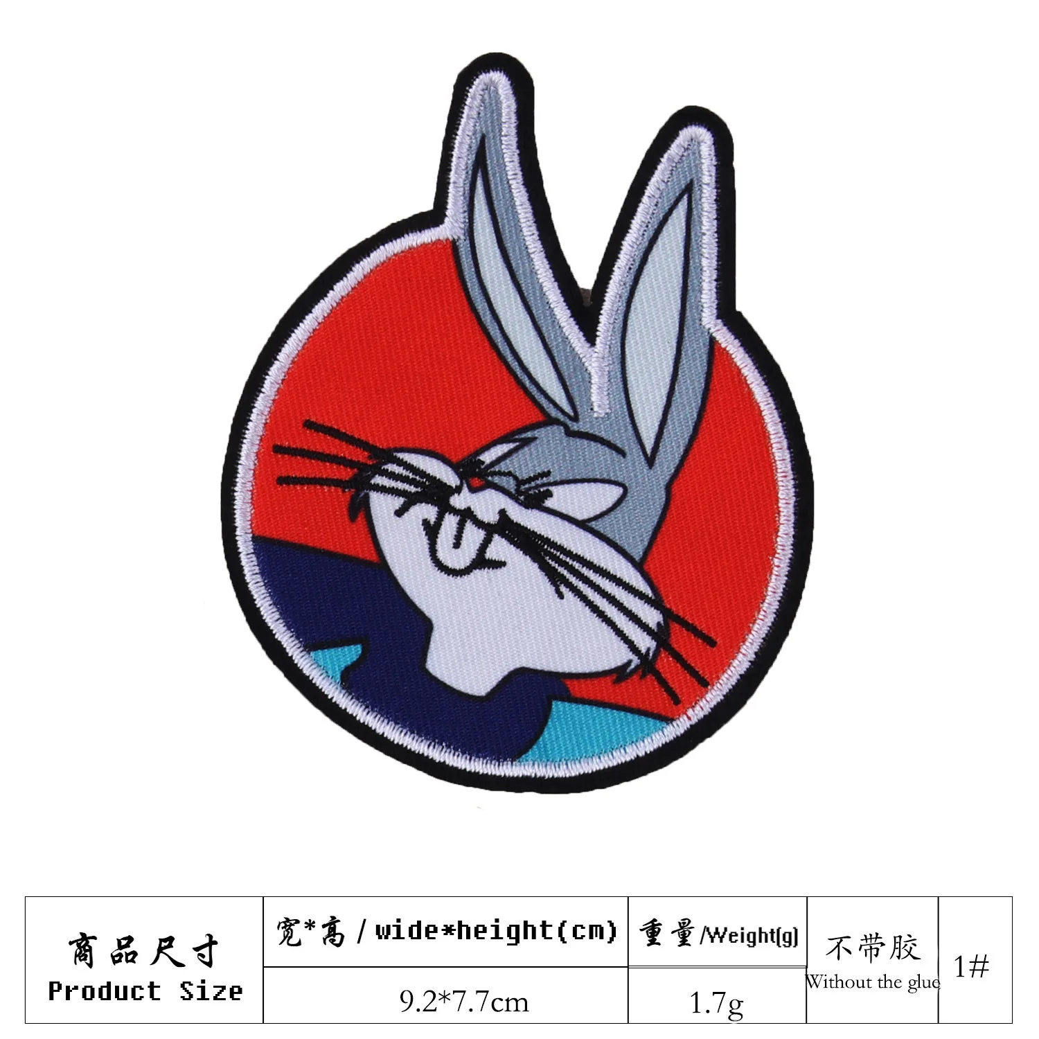 GUGUTREE embroidery big rabbit patches animal badges applique for clothing JW-130 | Дом и сад