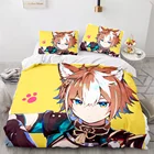 Комплект постельного белья Genshin Impact Single Twin Full Queen King Size Game кровать в стиле аниме комплект Aldult для детской спальни Duvetcover Sets 3D Anime 051