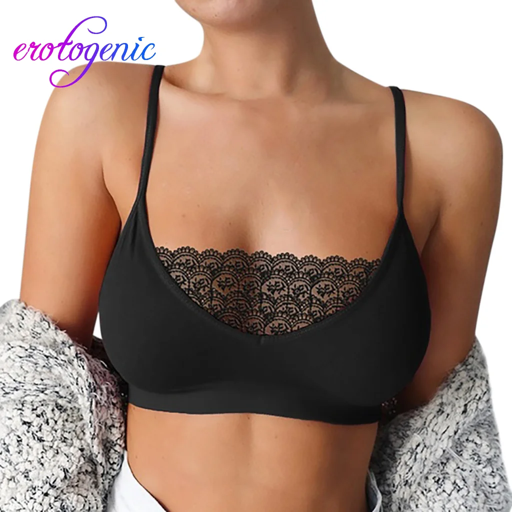 Hot Lingerie Arnes Hombre Sheer Crop Top Sexy Women Elastic Cage Bra Lace Camisole Tank Tops Bustier женское белье |