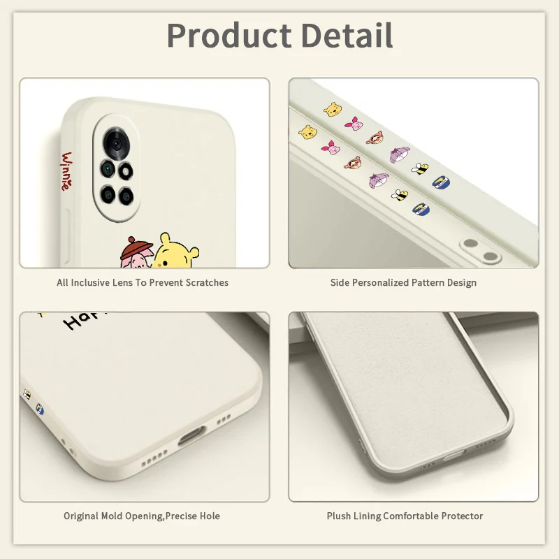 

The Bear Friend Case For Huawei Nova8 8Pro 8SE Nova 7 7Pro 7SE 6 6se 5 5Pro 5Z 5I 5Ipro 5T 4 4E Liquid Silicone Cover