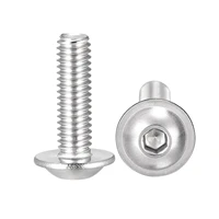 uxcell m4x14mm 304 stainless steel flanged button head socket cap screws 100 pcs