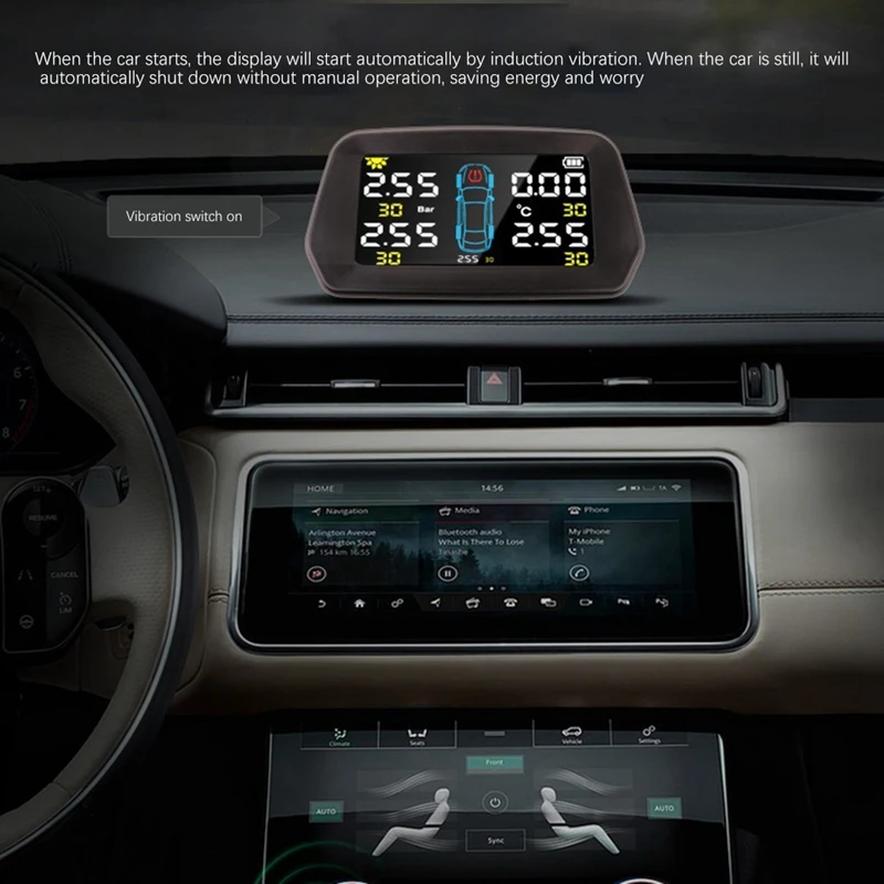 Автомобильный датчик давления в шинах TPMS внешний на солнечных батареях система