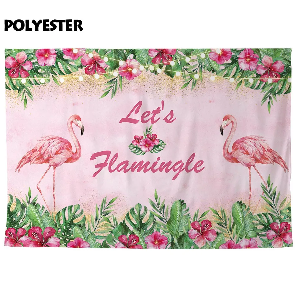Allenjoy фон для фотосъемки с изображением фламинго Тропический Розовый День