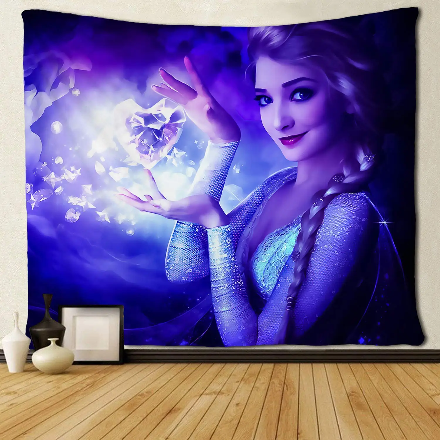 

Beautiful Women with Bling Diamonds Galaxy Universe Wall Hanging Tapestries