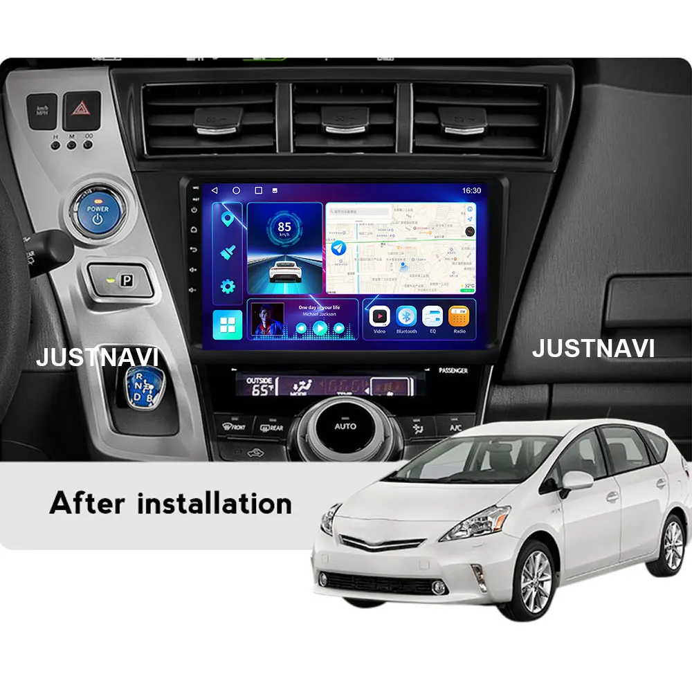$114.23 JUSTNAVI Android 10.0 DSP Car Radio Multimedia Player For Toyota Prius V Plus Alpha 2012-2015 Video Navigation GPS 8G 128G WIFI