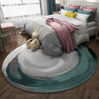 round carpet nordic geometric pattern printing popular bedroom living room office hotel home decoration large