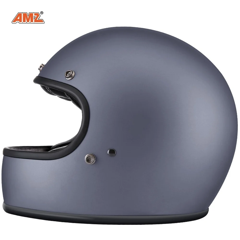 

AMZ New Motorcycle Helmet Comfort Vintage Cafe Racer Chopper Retro Crash Helmet Motorbike Full FaceMoto Helmet For Motorcycle