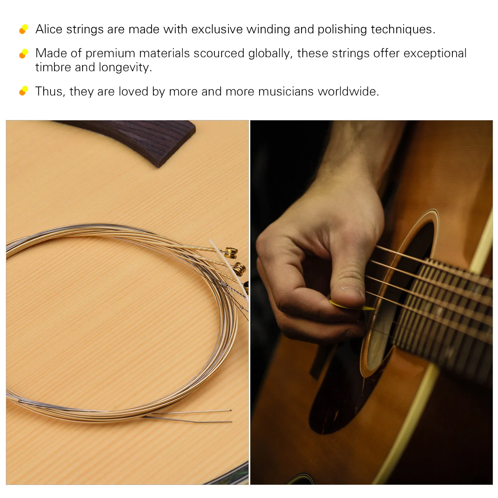 Alice AU048 Струны для укулеле набор карбоновых тенор струн 26 дюймовых Ukuleles guitar